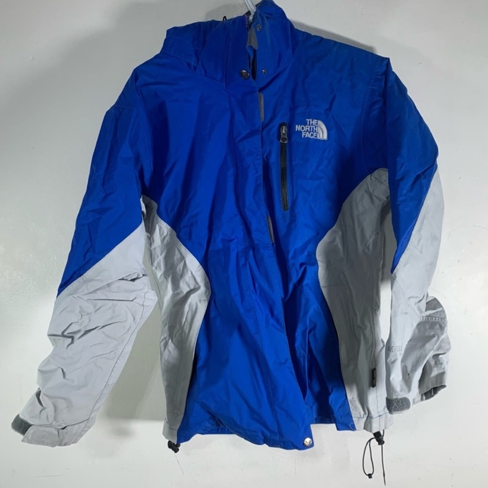North face summit series gore Tex windbreaker Blue n Silver light weight Size S